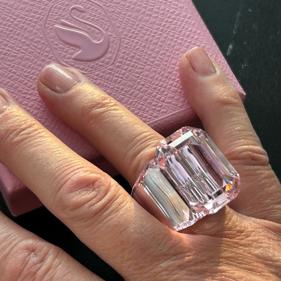 SWAROVSKI NEW Lucent - Anillo de cóctel para joyería, cristal azul, cristal rosa - Picture 11 of 13